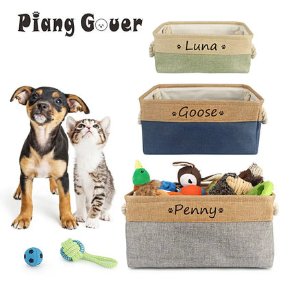 Personalized Pet Toy Storage Basket