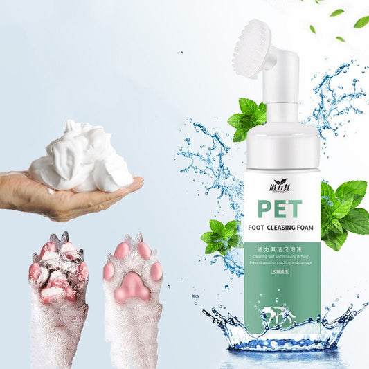 Herbal PawFoam Pet Foot Cleaner - Cleans Without Water