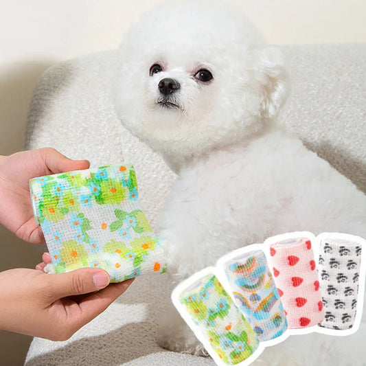 Pet Wrap Bandage - Self-Adhesive Elastic Paw Protector Tape