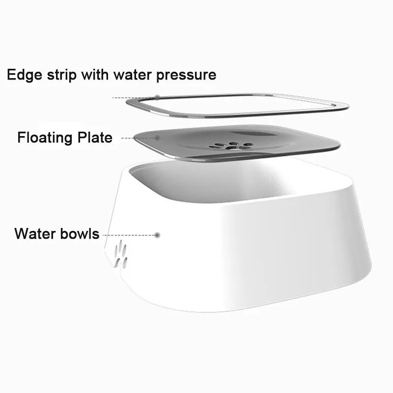 SplashGuard 2L Floating Pet Water Bowl