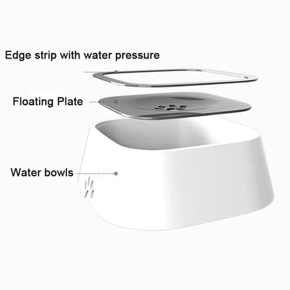 SplashGuard 2L Floating Pet Water Bowl