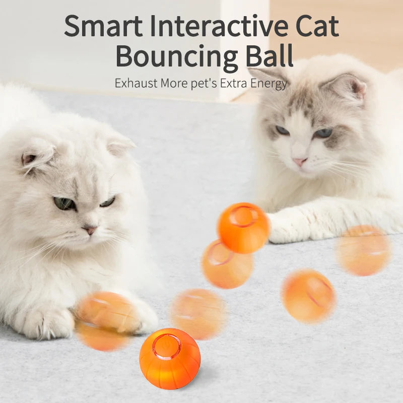 Rojeco Interactive Smart Cat Ball - Automatic Bouncing and Rolling Toy