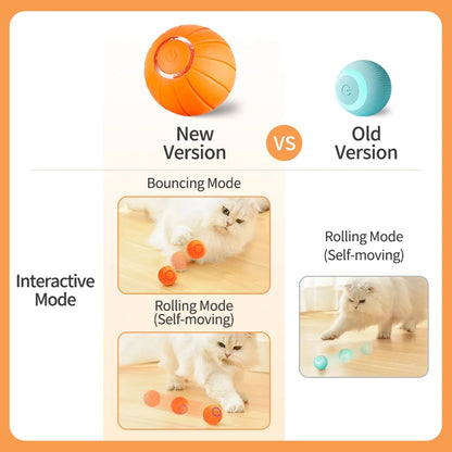 Rojeco Interactive Smart Cat Ball - Automatic Bouncing and Rolling Toy