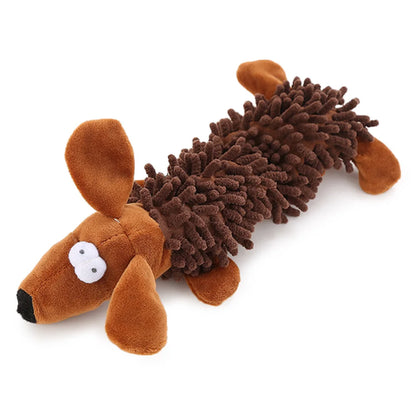 Pet Dental Chew Toy - Squeaky Animal Shape Teeth Cleaning Toy for Dogs