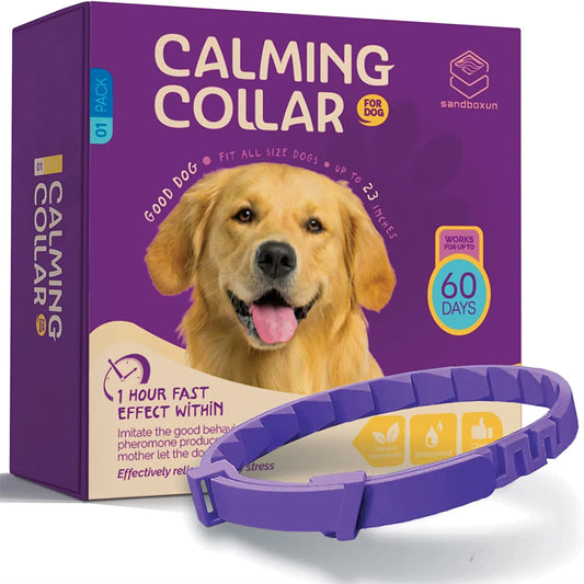 Soothing Pet Comfort Collar - Adjustable Calm Aid for Dogs and Cats