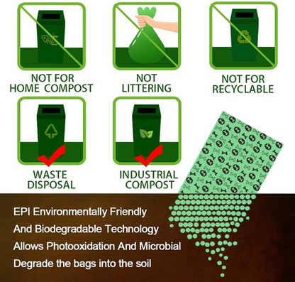 Biodegradable Pet Waste Poop Bags - 16 Rolls with Leak-proof Dispenser