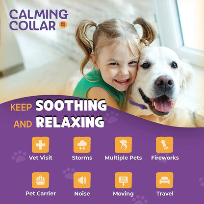 Soothing Pet Comfort Collar - Adjustable Calm Aid for Dogs and Cats