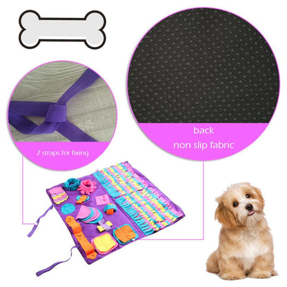 Purple Fleece Pet Dog Snuffle Mat