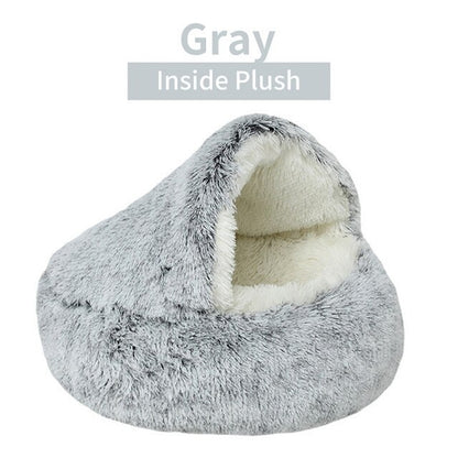 CozyPaws Plush Round Pet Bed - Warm, Soft, and Comfortable for Cats and Dogs