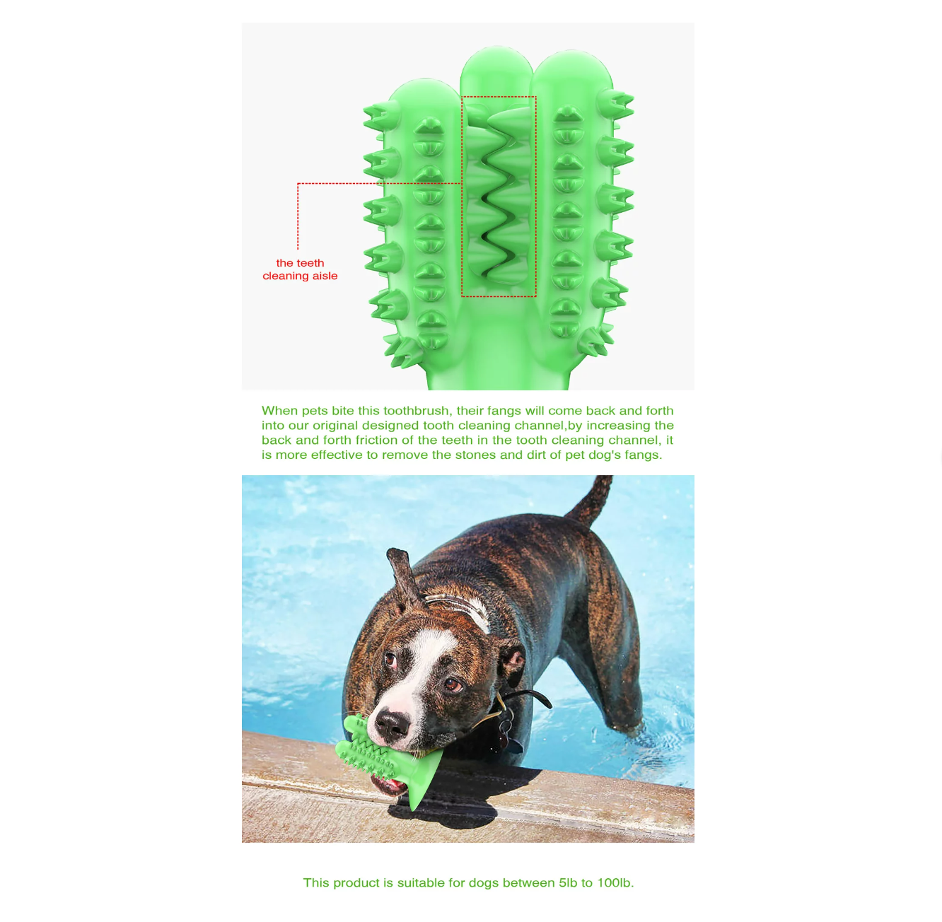 Pet Dental Care Silicone Toothbrush for Dogs